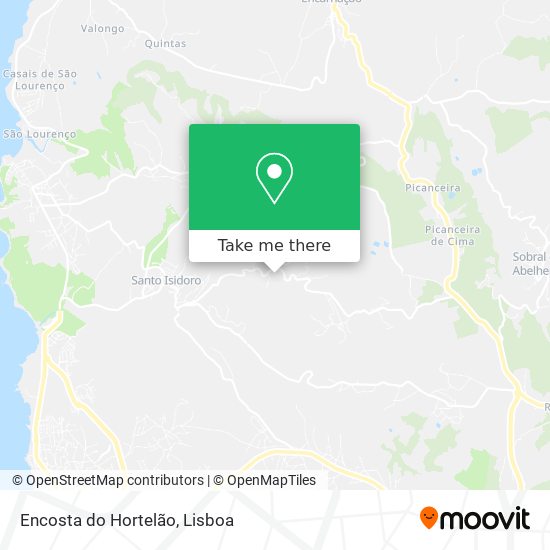 Encosta do Hortelão mapa