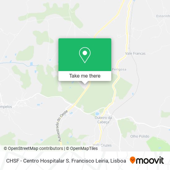 CHSF - Centro Hospitalar S. Francisco Leiria map