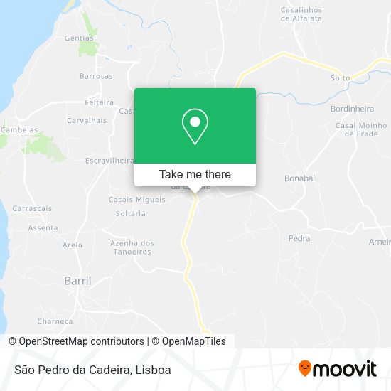 São Pedro da Cadeira map