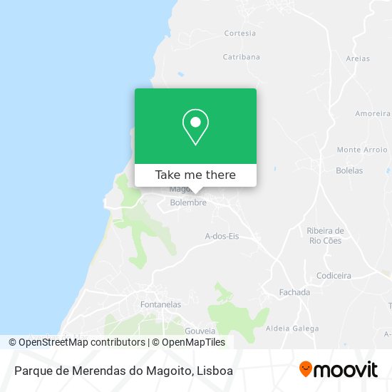 Parque de Merendas do Magoito map