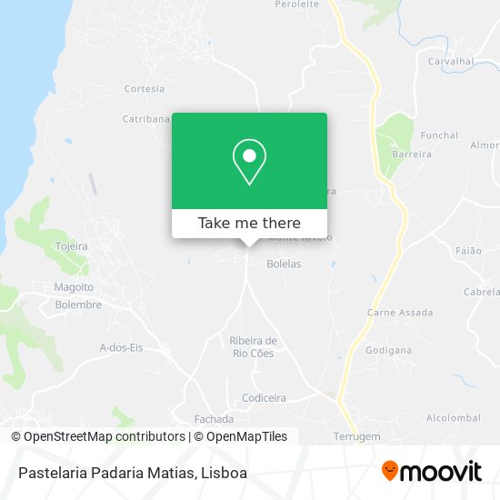Pastelaria Padaria Matias mapa