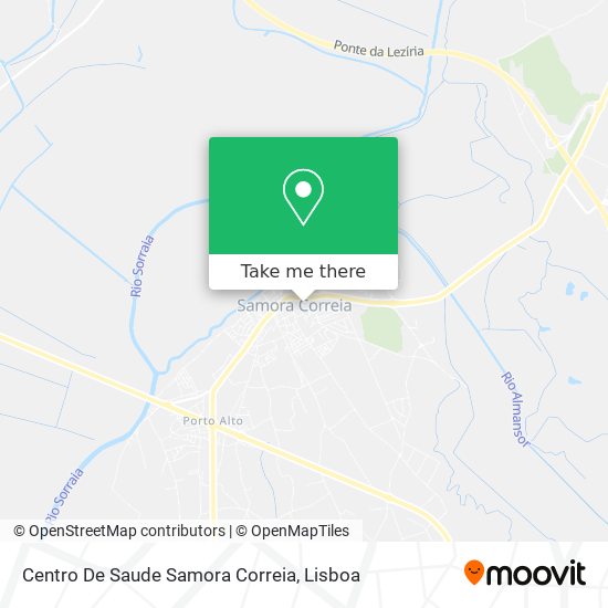 Centro De Saude Samora Correia mapa