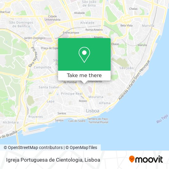 Igreja Portuguesa de Cientologia mapa