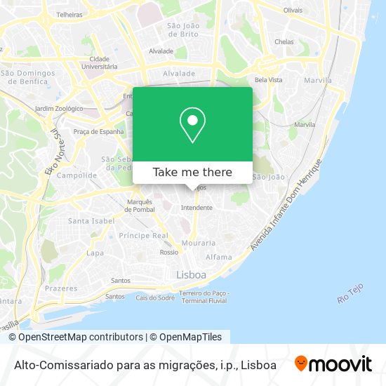 Alto-Comissariado para as migrações, i.p. map