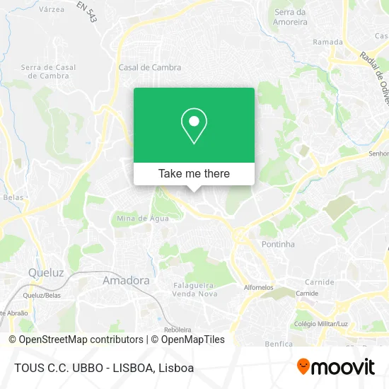 TOUS C.C. UBBO - LISBOA map
