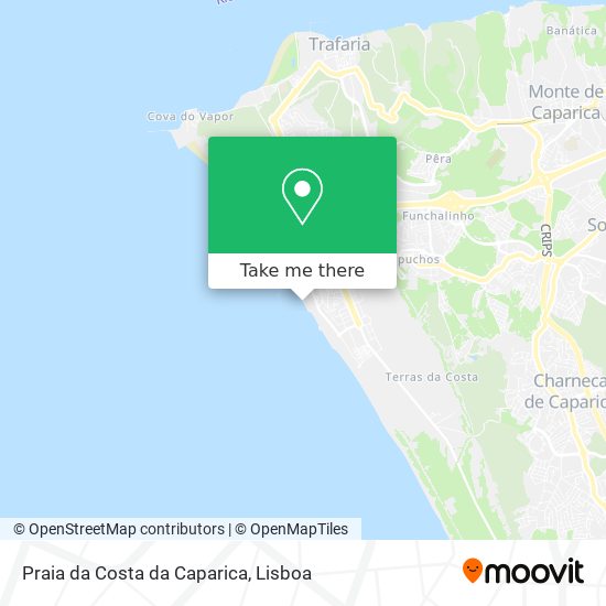 Praia da Costa da Caparica map