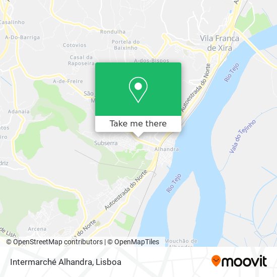 Intermarché Alhandra mapa