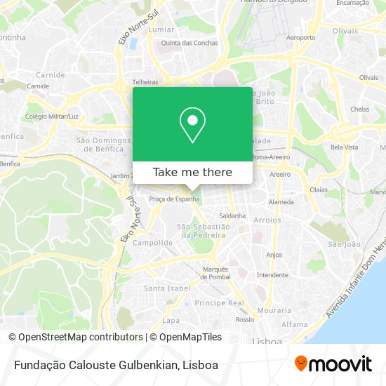 Fundação Calouste Gulbenkian map