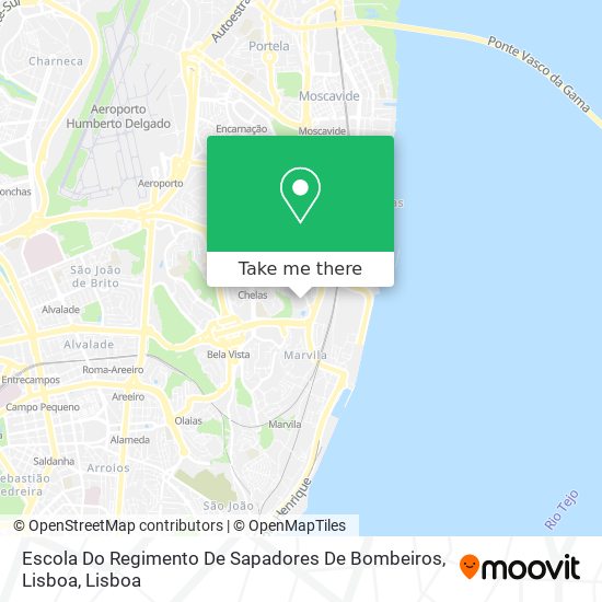 Escola Do Regimento De Sapadores De Bombeiros, Lisboa mapa