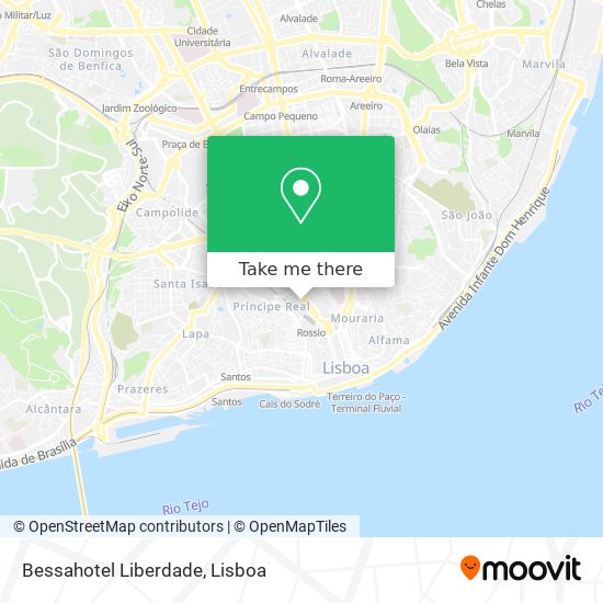 Bessahotel Liberdade mapa