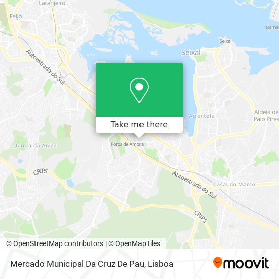 Mercado Municipal Da Cruz De Pau map