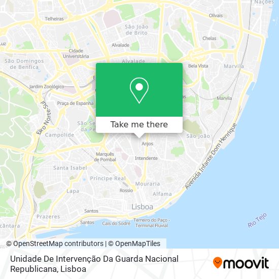 Unidade De Intervenção Da Guarda Nacional Republicana map