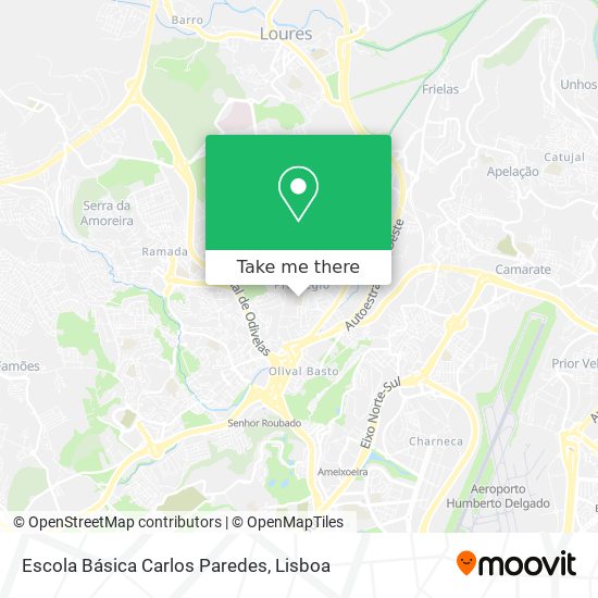 Escola Básica Carlos Paredes mapa
