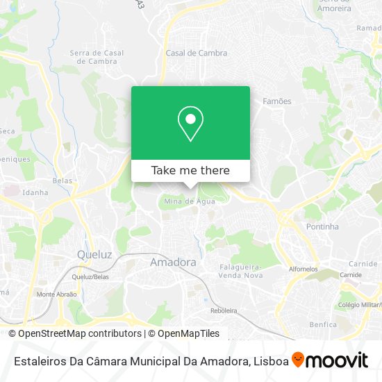 Estaleiros Da Câmara Municipal Da Amadora mapa