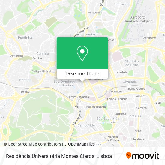 Residência Universitária Montes Claros map