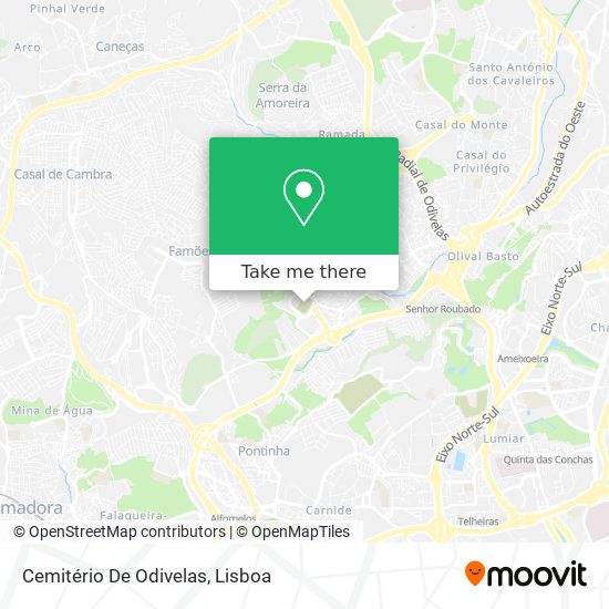 Cemitério De Odivelas mapa