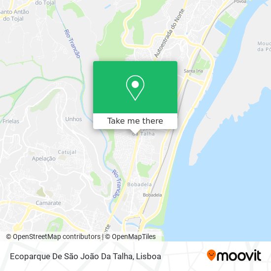 Ecoparque De São João Da Talha map