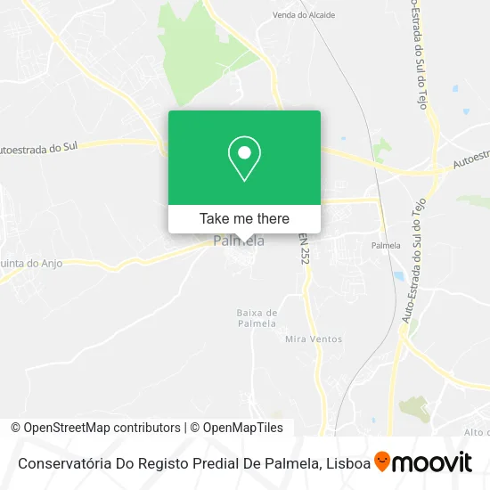 Conservatória Do Registo Predial De Palmela map