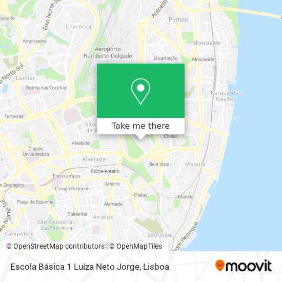 Escola Básica 1 Luíza Neto Jorge mapa