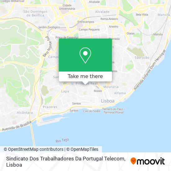 Sindicato Dos Trabalhadores Da Portugal Telecom mapa
