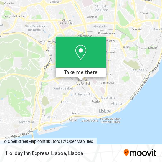 Holiday Inn Express Lisboa map