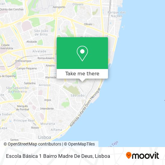 Escola Básica 1 Bairro Madre De Deus map