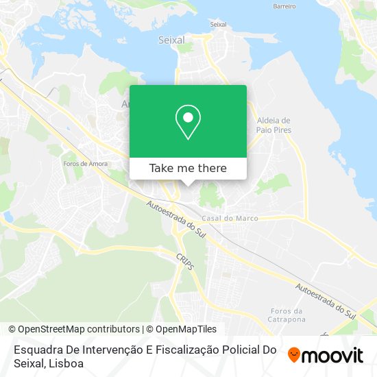 Esquadra De Intervenção E Fiscalização Policial Do Seixal mapa