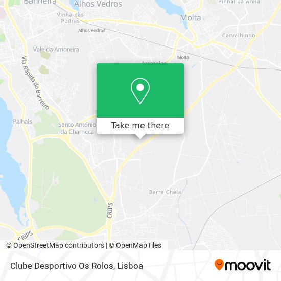 Clube Desportivo Os Rolos mapa