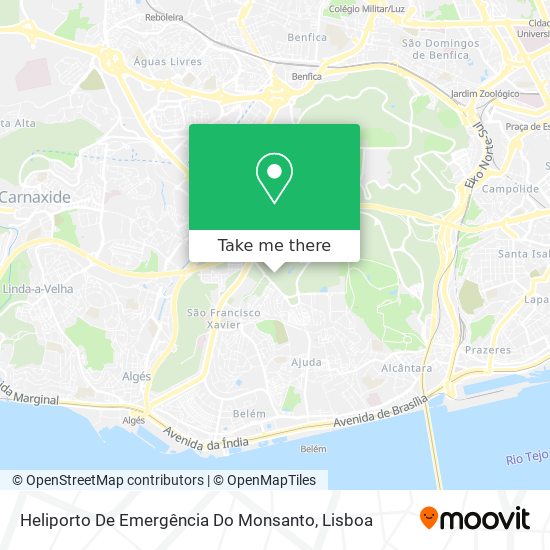 Heliporto De Emergência Do Monsanto map