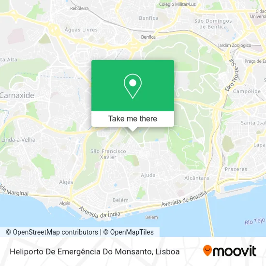 Heliporto De Emergência Do Monsanto map