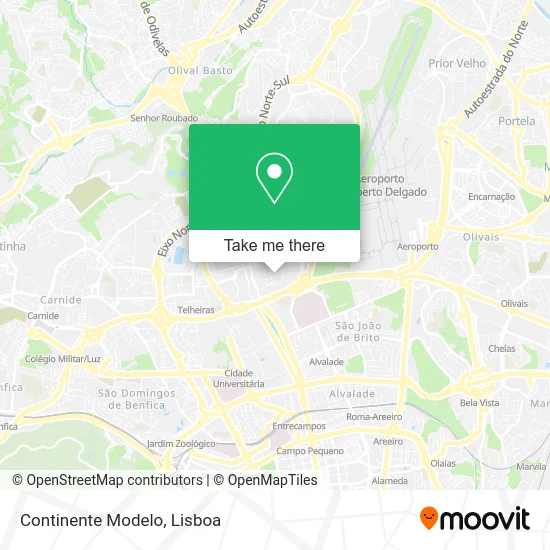 Continente Modelo map