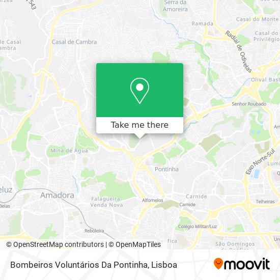 Bombeiros Voluntários Da Pontinha map