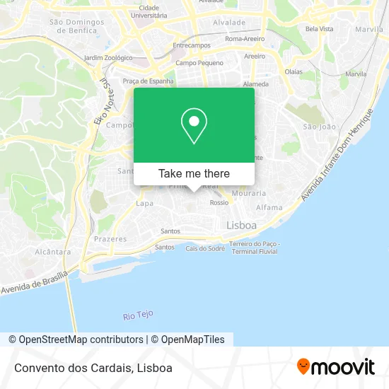 Convento dos Cardais map