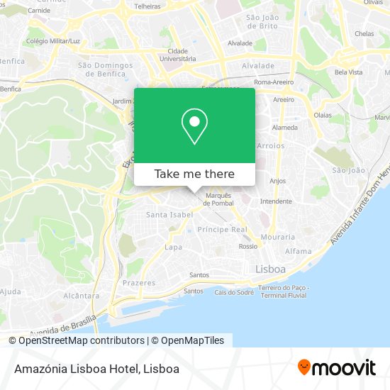 Amazónia Lisboa Hotel map