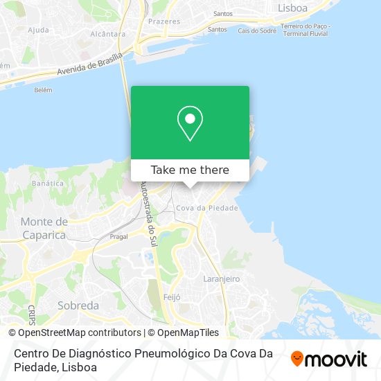 Centro De Diagnóstico Pneumológico Da Cova Da Piedade mapa