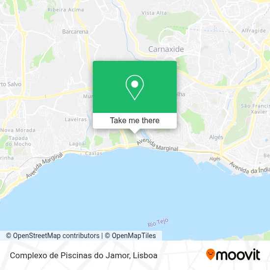 Complexo de Piscinas do Jamor map