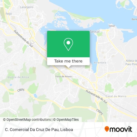 C. Comercial Da Cruz De Pau mapa