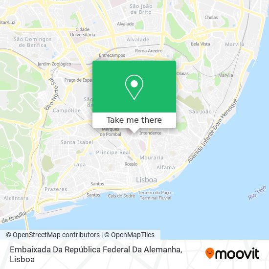 Embaixada Da República Federal Da Alemanha mapa