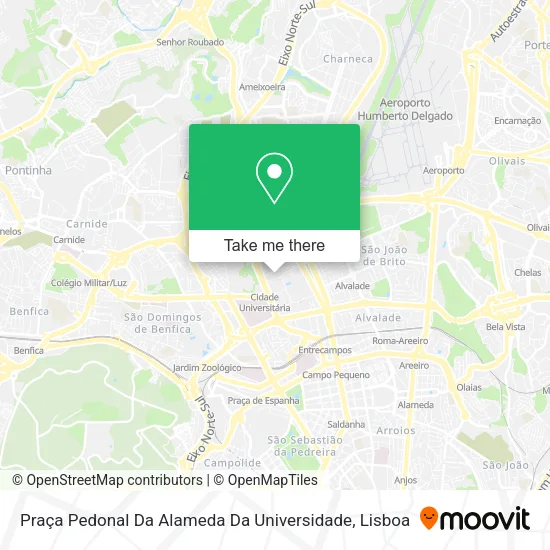Praça Pedonal Da Alameda Da Universidade map
