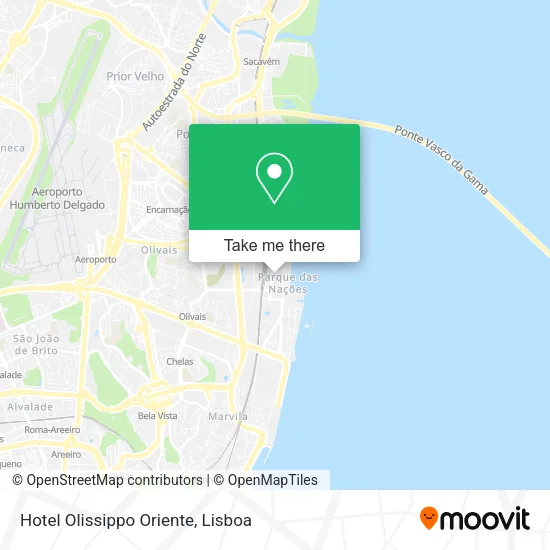 Hotel Olissippo Oriente mapa