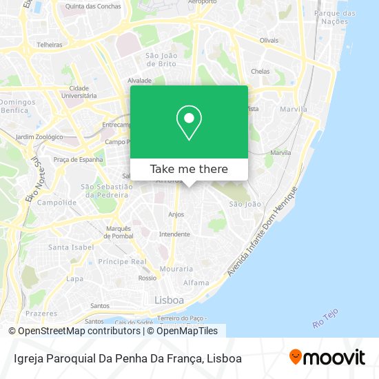 Igreja Paroquial Da Penha Da França mapa