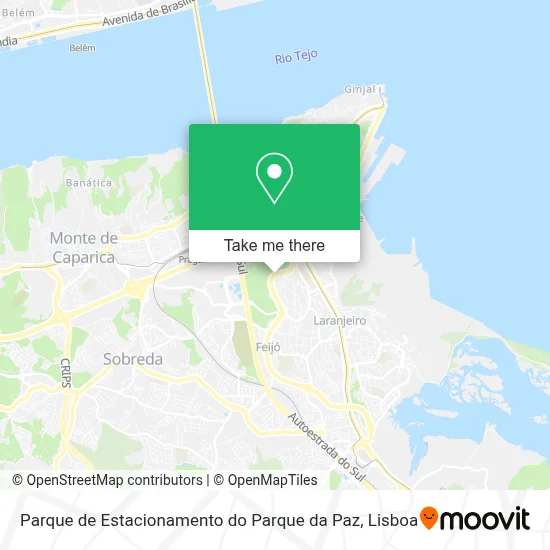 Parque de Estacionamento do Parque da Paz map