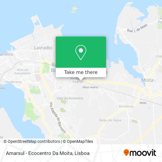 Amarsul - Ecocentro Da Moita map