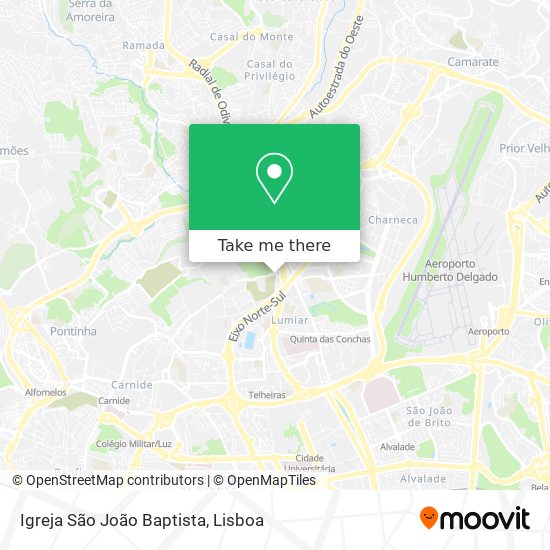 Igreja São João Baptista mapa