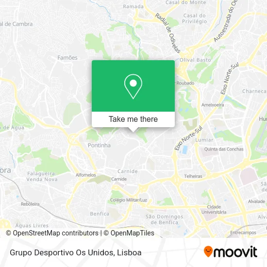Grupo Desportivo Os Unidos map