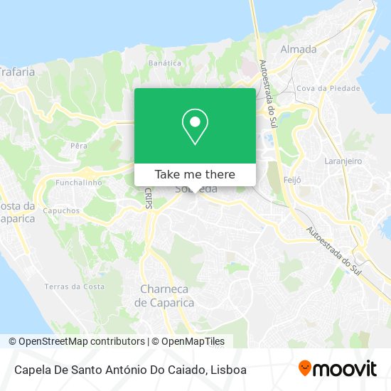 Capela De Santo António Do Caiado mapa
