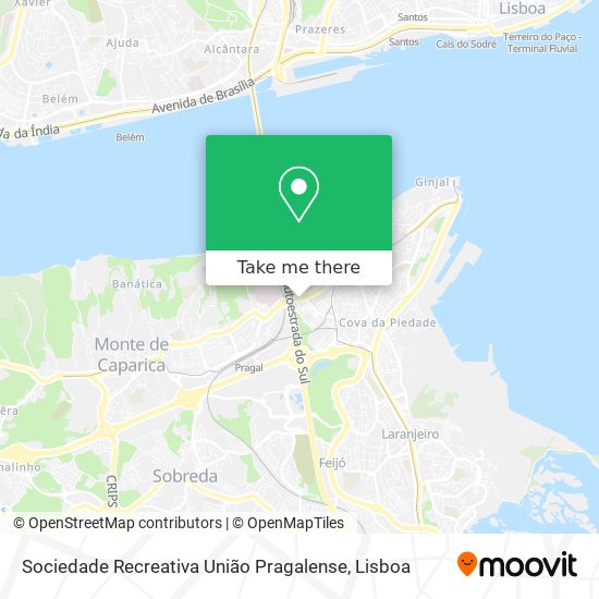 Sociedade Recreativa União Pragalense map