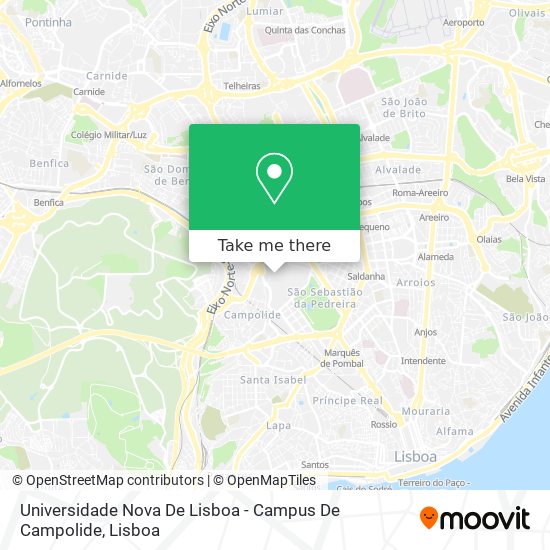 Universidade Nova De Lisboa - Campus De Campolide map
