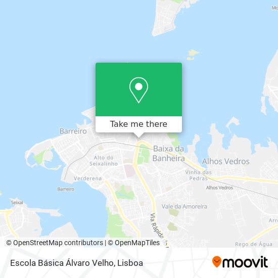 Escola Básica Álvaro Velho mapa