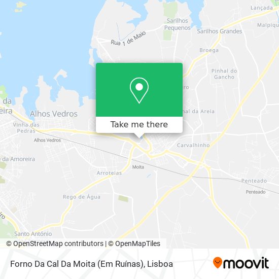 Forno Da Cal Da Moita (Em Ruínas) mapa